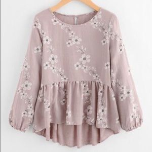 Shein floral babydoll blouse 🌸